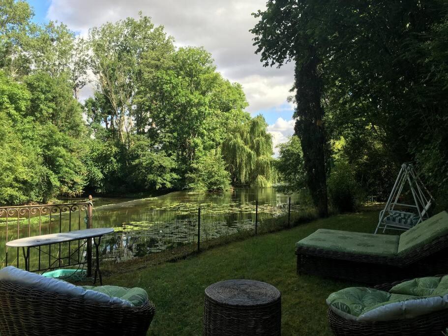 Villa Magnifique Moulin Proche Chablis, Jacuzzi Et Riviere Annay-sur-Serein Exterior foto