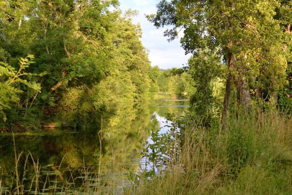 Villa Magnifique Moulin Proche Chablis, Jacuzzi Et Riviere Annay-sur-Serein Exterior foto